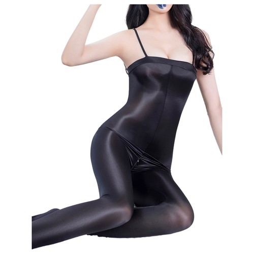 Body con honda brillante para mujer doble extremo cremallera entrepierna ropa de dormir club - Imagen 15 de 111