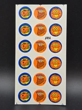 Vintage 80s Teech-Um Pumpkin Pie Scratch n Sniff Sticker Strip 856