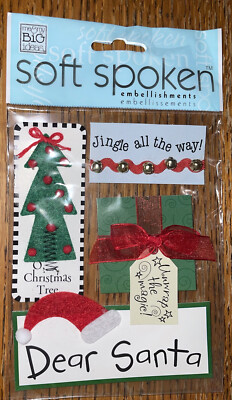 Soft Spoken Merry Christmas Tree Dear Santa Jingle All Way Unwrap Magic Stickers