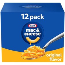 Kraft Original Macaroni and Cheese Dinner 12 Pack 7.25 Ounce Boxes