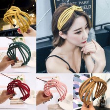 Women Simple Hair Hoop Wide Hairband Casual Scrunchy Girl Knot Headband Headwear