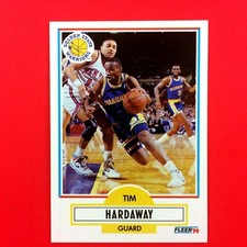 Tim Hardaway 1990-91 Fleer Rookie Card #63 NBA Golden State Warriors. rookie card picture
