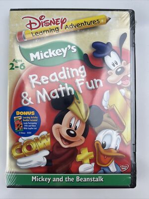 Disney's Learning Adventures Mickey's Reading Math & Fun DVD NEW