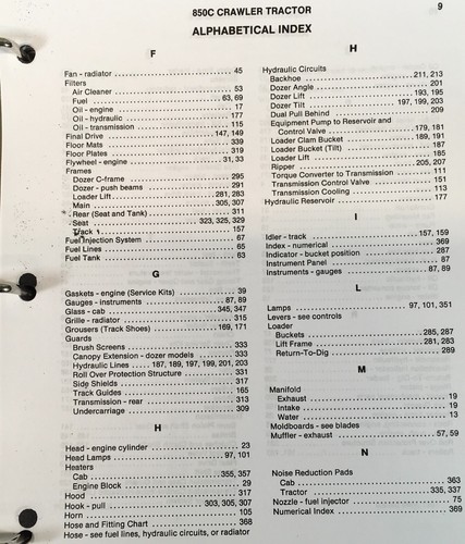 Case 855C Crawler Tractor Service Manual Parts Catalog Operators Owners Shop Set - Picture 7 of 24