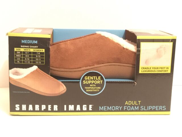 Sharper Image Memory Foam Slippers Size Chart