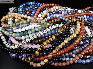 Natural Gemstones 3.5mm ~ 4mm ~4.5mm Round Loose Beads 15'' ~ 16'' Pick Stone