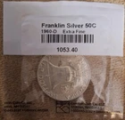 1960 D Franklin Silver Half Dollar extra fine
