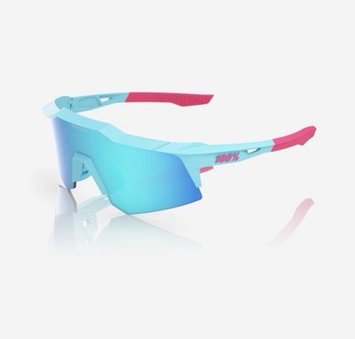 100% Youth Speedcraft XS LE Tatis 4 Sunglasses - Soft Tact Blue; Blue Topaz Mirr