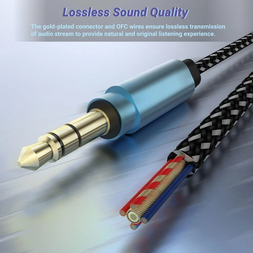 Cable de audio para automóvil USB C a 3,5 mm [96 Khz/24 bits DAC] compatible con Google Pixel... Foto 4 de 4