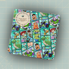 Toy Story Woody Buzz L-Blue Flower DBP 1 Yard Fabric Seamless Design App 59x36