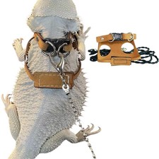 Leather Bearded Dragon Harness and Leash Adjustable
