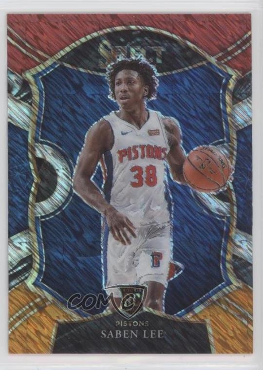2020 Panini Select Concourse Red White Orange Shimmer Prizm Saben Lee #97 0d1a
