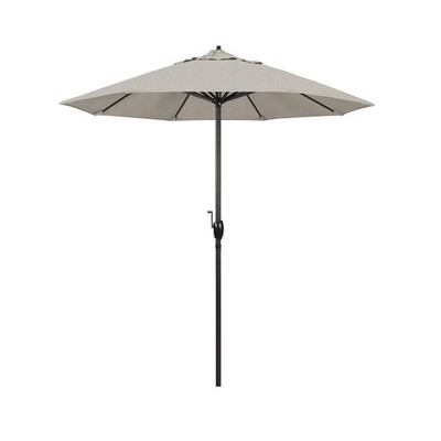 7.5' Round Aluminum Outdoor Deck, Pool or Patio Umbrella, Crank Lift, Auto Ti...