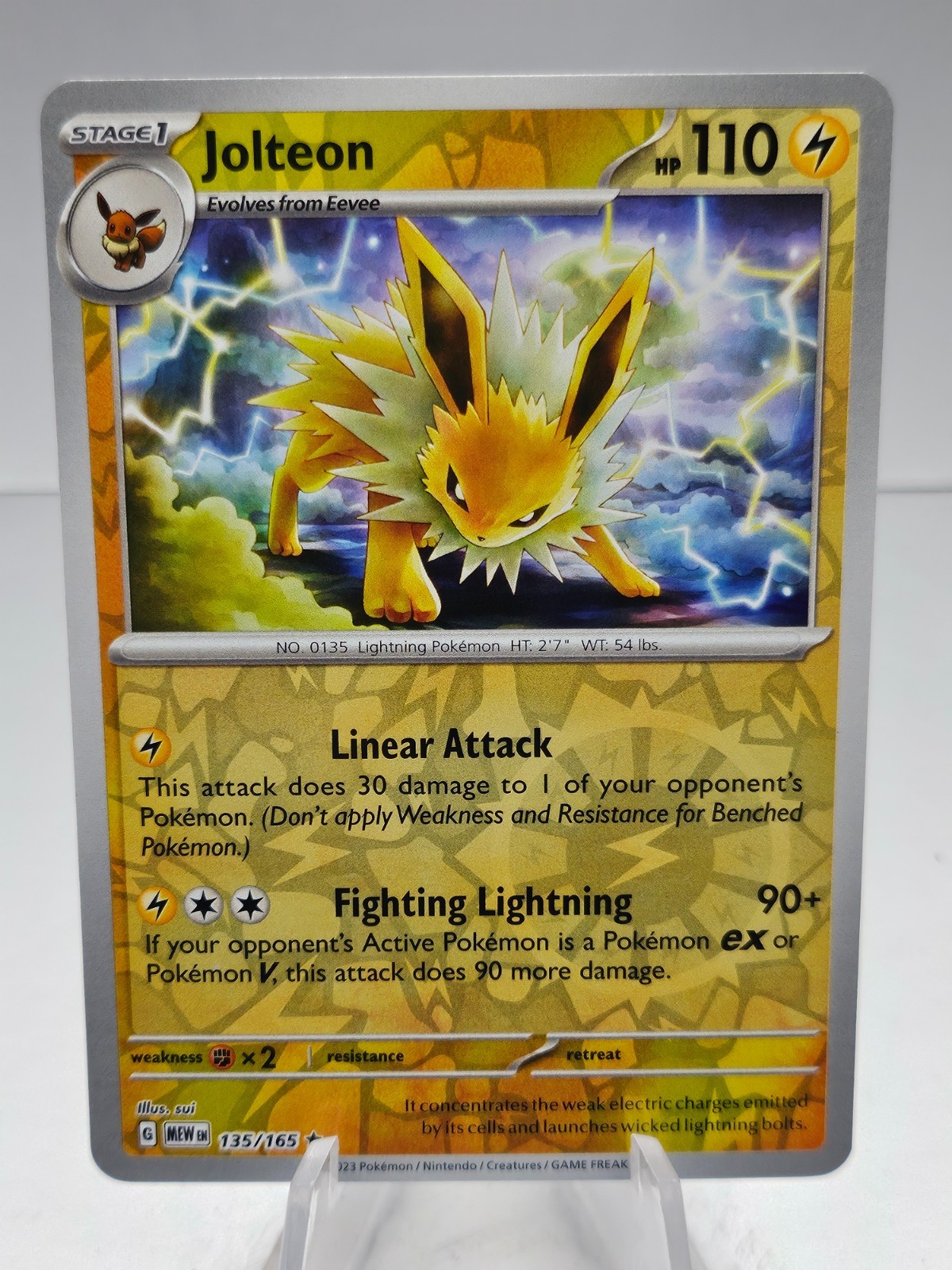 Jolteon Reverse Holo 135/165 Scarlet & Violet 151 Pokemon Card
