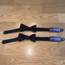 Chaps Kids Adjustable Bow Tie Pre Tied Boys Dresswear Formal Lot Of 2 -Black NWT