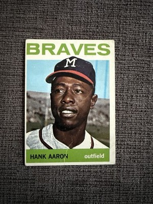Topps 1964 Hank Aaron #300 Milwaukee Braves Topps Magic Rub-Off Baseball Card