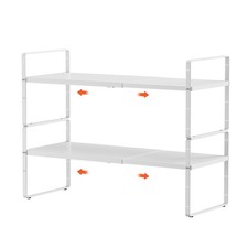 2Pack 16.5-27   L Expandable Kitchen Shelf Organizer, Stackable Shelv
