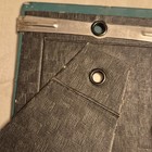 Vtg Art Deco Reverse Glass Picture Frame Black Silver Green Small Desk Decor — photo 9