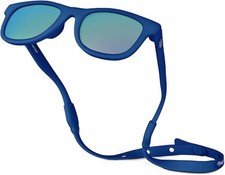 Babysunnies Navy Blue Flexible Polarized Baby Sunglasses with Strap 0-24 Months