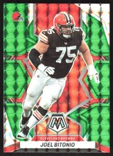 10151J 2022 Panini Mosaic #225 Joel Bitonio Mosaic Green