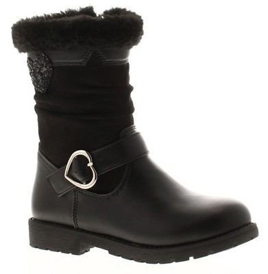 Princess Stardust Girls Boots Glitter Heart Sweetie black UK Size