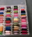 Container of 112 Bobbins of Embroidery Floss:  102 DMC, 3 J&P,  & 7 Unbranded — photo 5