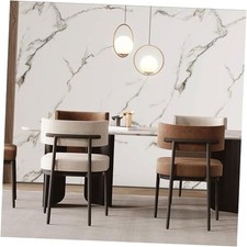 Peel and Stick Backsplash Wall Tile, 5-Piece Vinyl Marble 5 Pieces Silver