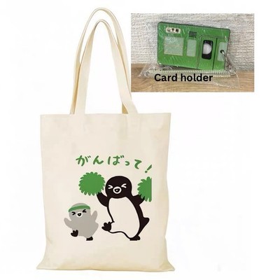 Set Of Japanese Suica Dancing Penguin Bag & Cardholder