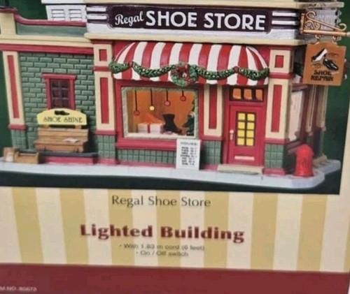 Lemax REGAL SHOE STORE Lighted Building Christmas Decor Dept 56 ~ New in Box - Picture 4 of 6
