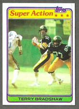 1981 Topps #88 Terry Bradshaw Pittsburgh Steelers Super Action
