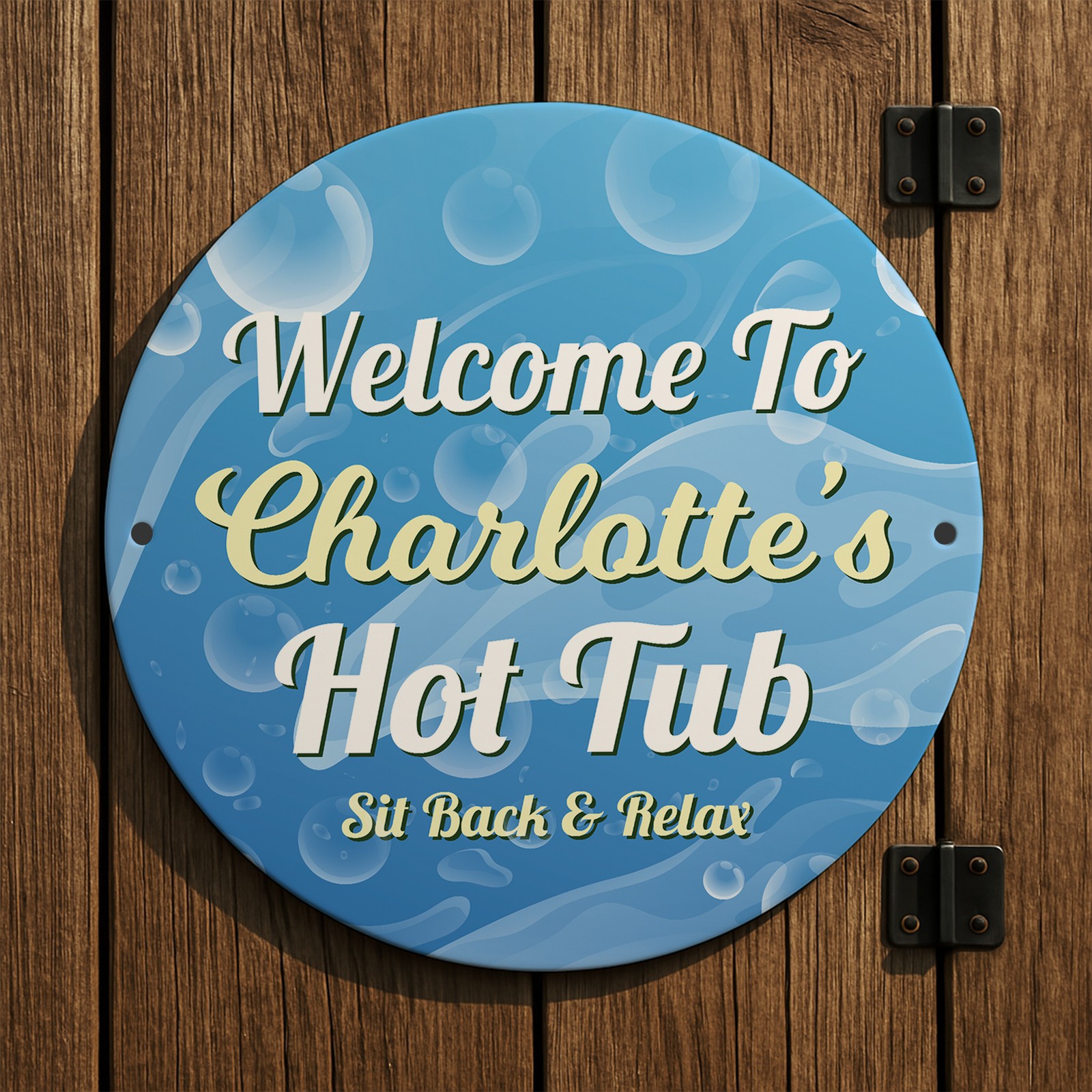 Personalised Welcome To Hot Tub Sign For Outdoor Wall Mounted Signs For Garden