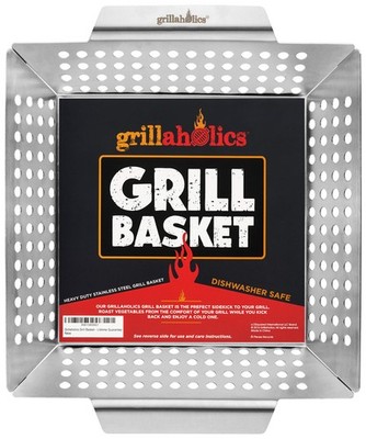 Grillaholics Grill Basket for Outdoor Grill  Durable Premium Stainless Steel ...
