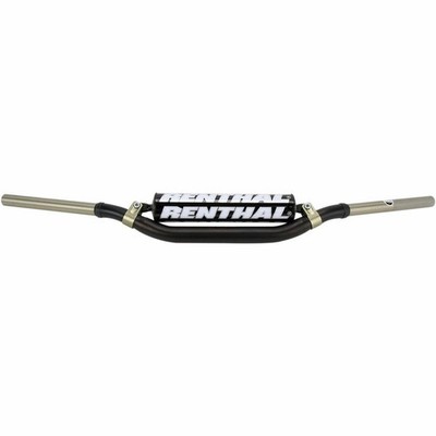 Renthal 999-01-BK-07-185 Twinwall Handlebar - McGrath/Short Bend - Black Black
