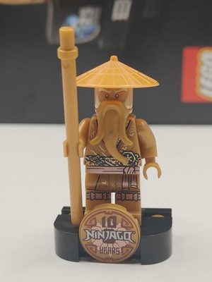 NEW Ninjago Wu Sensei - 10th Anniversary Gold Ninja Custom Lego Minifigure 71741