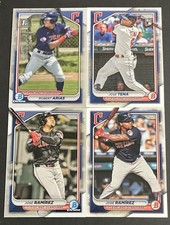 (4) Cleveland Guardians -Jose Ramirez + Jose Tena Rookie + Robert Arias 1st