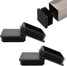 4 PCS 4"X 4" Square Tube End Cap Plastic Plugs, Square Tubing Plug Inserts for M