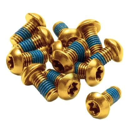 Gold M5x10 Titanium Disc Rotor Bolts - Torx T25 Lightweight - Durable Pack of 4590₽