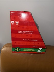 Charlie Brown Snoopy Oh Christmas Tree Table Top Globe Decor Holiday