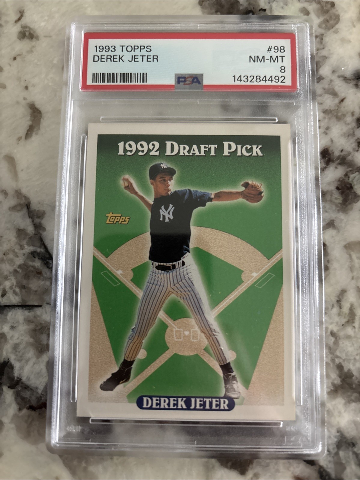 1993 Topps - Derek Jeter #98 (RC) PSA 8 view 3
