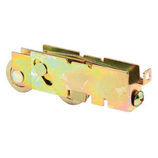 1 In., Steel, Sliding Door Tandem Roller Assembly with F-Tab
