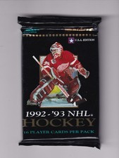 Pinnacle 1992-93 USA Hockey SEALED 16 Card Wax Pack Tim Cheveldae on Wrapper