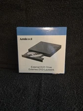 Amicool A11 Light Portable Mobile External DVD Drive USB-C & USB-A