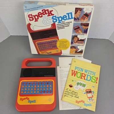 Vintage 1978 Texas Instruments Speak & Spell Electronic Learning Toy w/ Box Rare