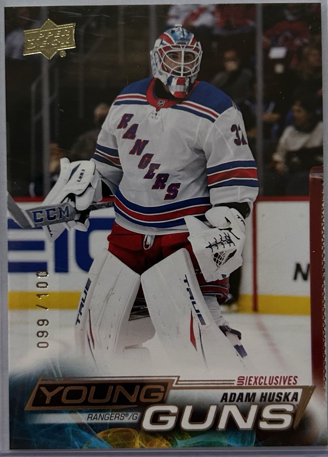 2022-23 Upper Deck Series 2 Young Guns Exclusives #492 Adam Huska RC #'d /100