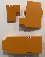 Nintendo GameCube OEM Spice Orange Bottom Cover Set   Serial Ports 1,2 And 3