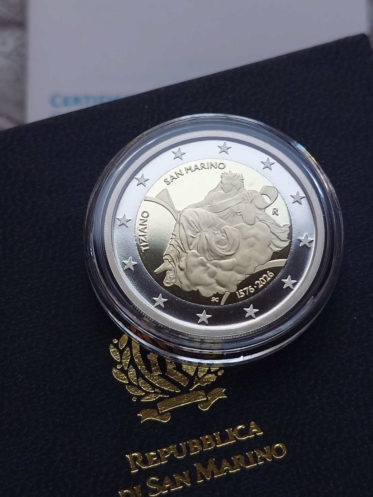 Proof BE PP - 2 Euros Saint Marin 2026 Titien en Coffret 2€ Commémorative 
