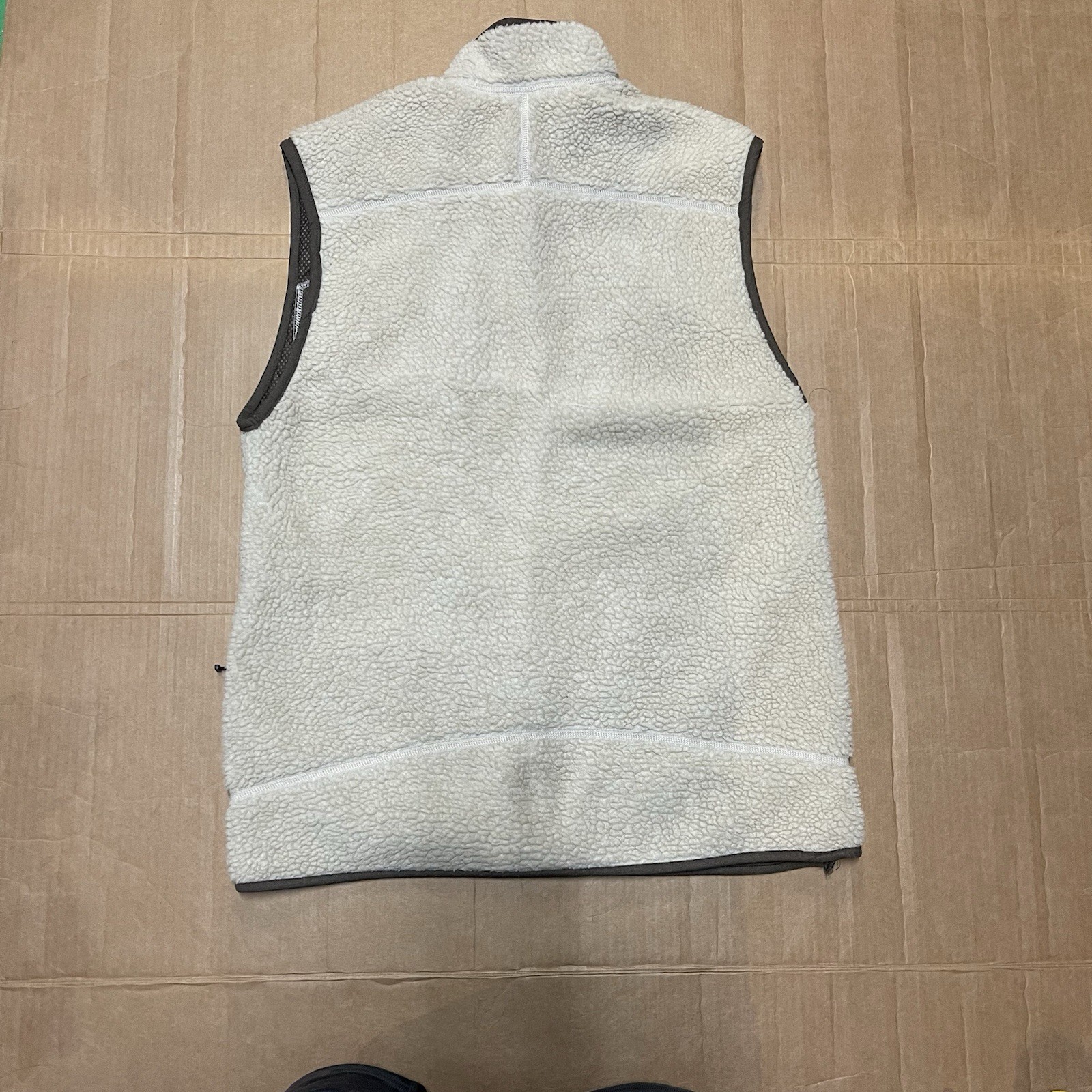 Patagonia Retro Fleece/Sherpa Vest Natural Deep Pile Cream Brown Men's Sz L