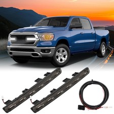 Fusch Pair Of Led Front Grill Lights Compatible Dodge Ram 1500 Big Horn Laramie