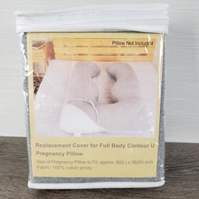 Pregnancy Full Body Pillow Cover U-Shaped Pillowcase Cover Only 60Lx38W in
