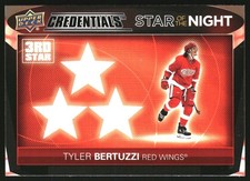 2021-22 Upper Deck Credentials 3rd Star of the Night #3S9 Tyler Bertuzzi - HKY